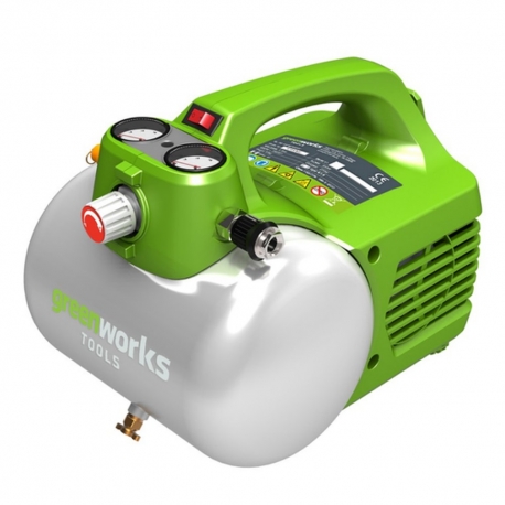 Greenworks Compressor 230 Volt, 6 lit. 300 Watt