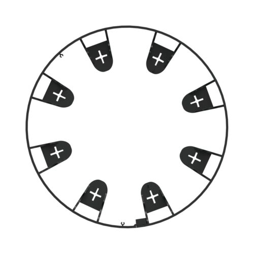 Kantopsluiting zwart 4x 1 meter met 16 montagepinnen