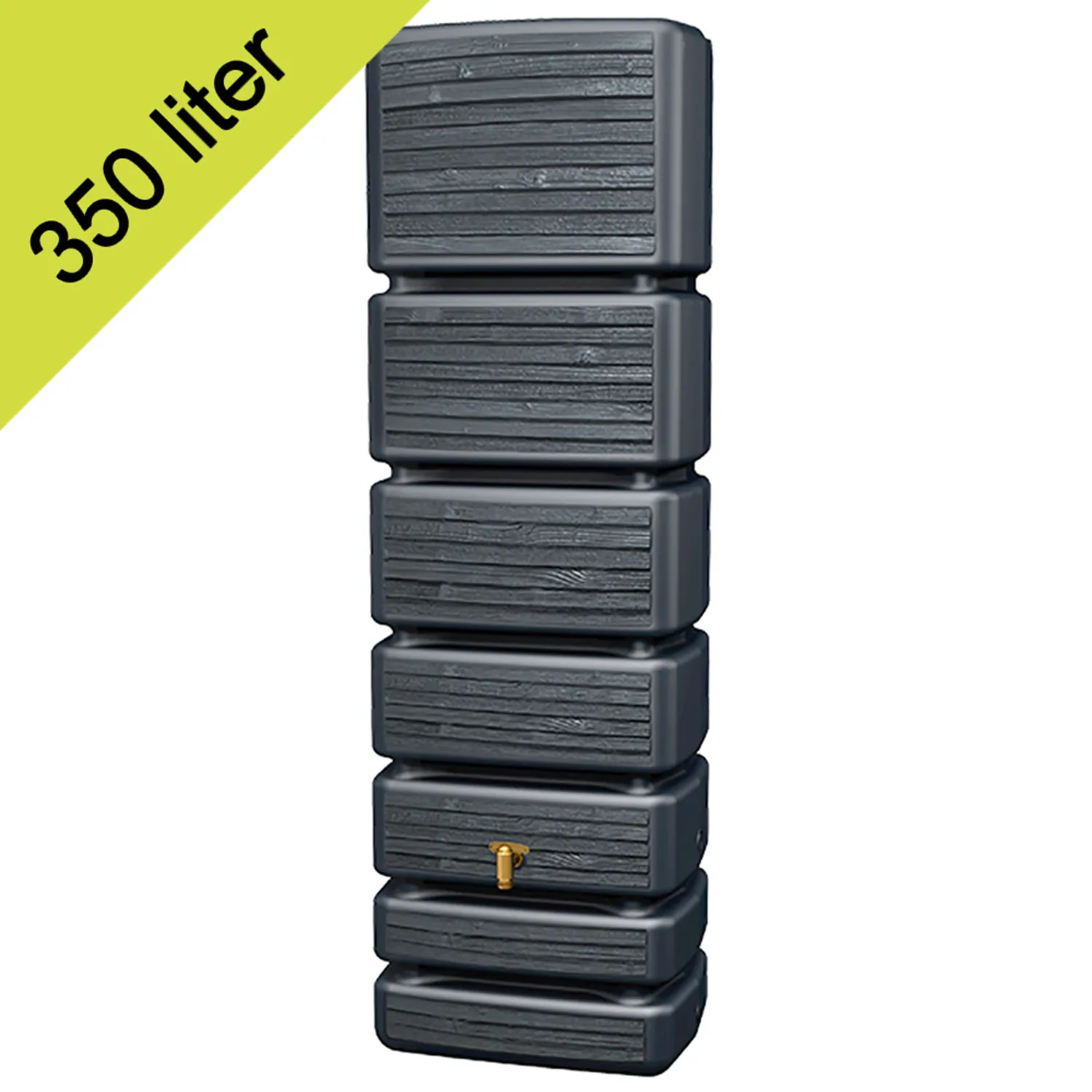 Garantia Regenton - Wandtank Houtlook Antraciet - 350 Liter
