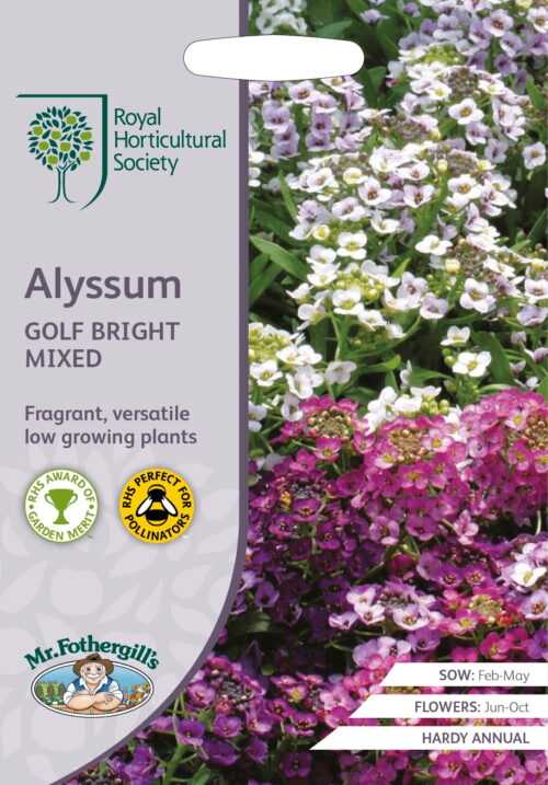 RHS zaden Alyssum Golf Bright Mixed