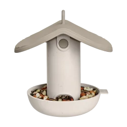 Elho Cosy Voederhuis 18 cm - Vogelvoederhuis voor Tuinvogels - Beige