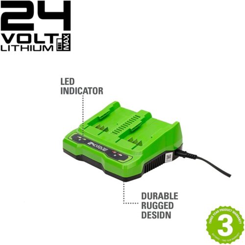 Greenworks 24 volt twinport-oplader 4ah