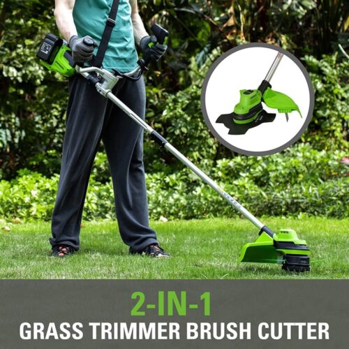 Trimmer 2x24 volt incl 2x4Ah accu en dual lader