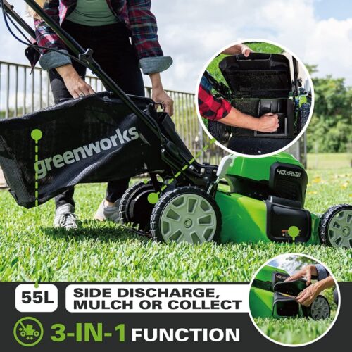 Grasmaaier 46cm 2x24 volt incl 4x4Ah accu en dual lader