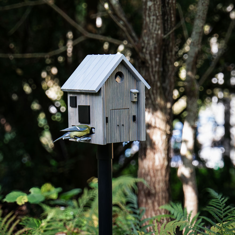 Multiholk Modern Nordic Vogelhuisje & Voederhuis - 2-in-1 - Grijs - Afbeelding 3