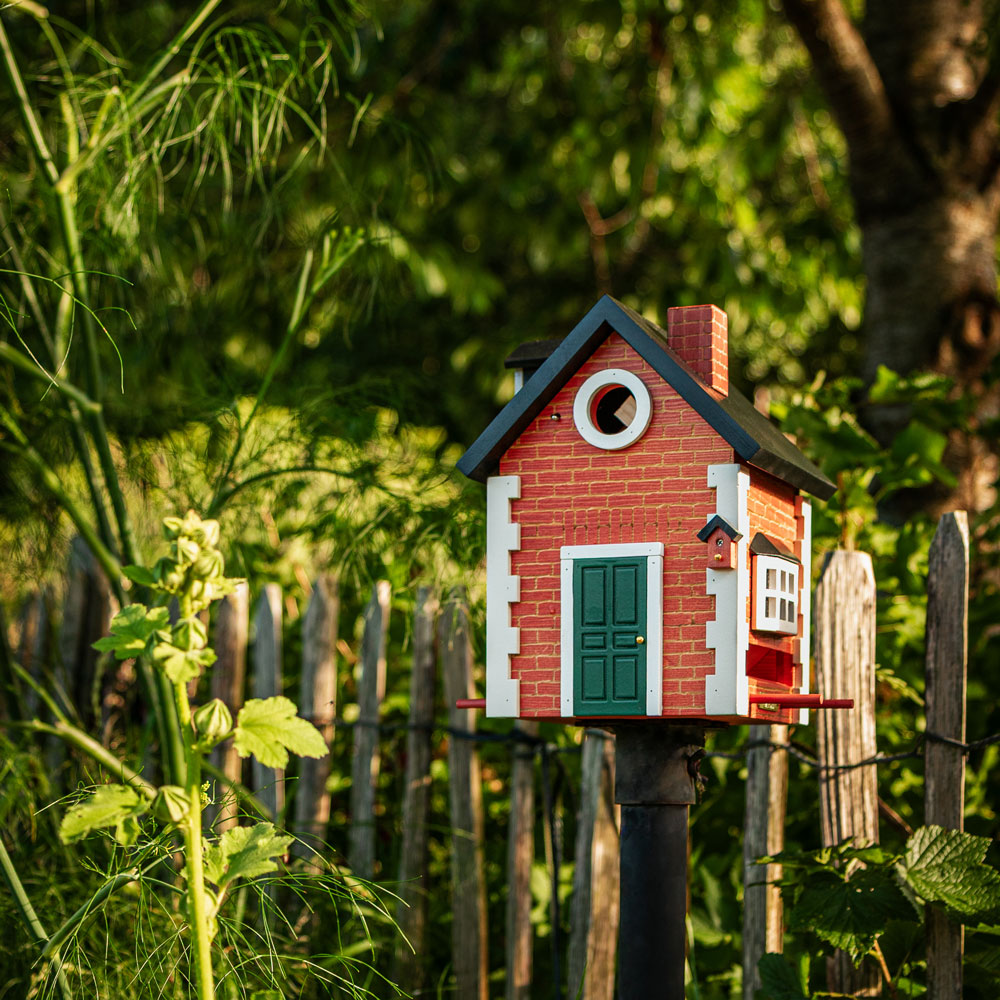 Multiholk Brick Cottage Vogelhuisje & Voederhuis - 2-in-1 - Multikleur - Afbeelding 2