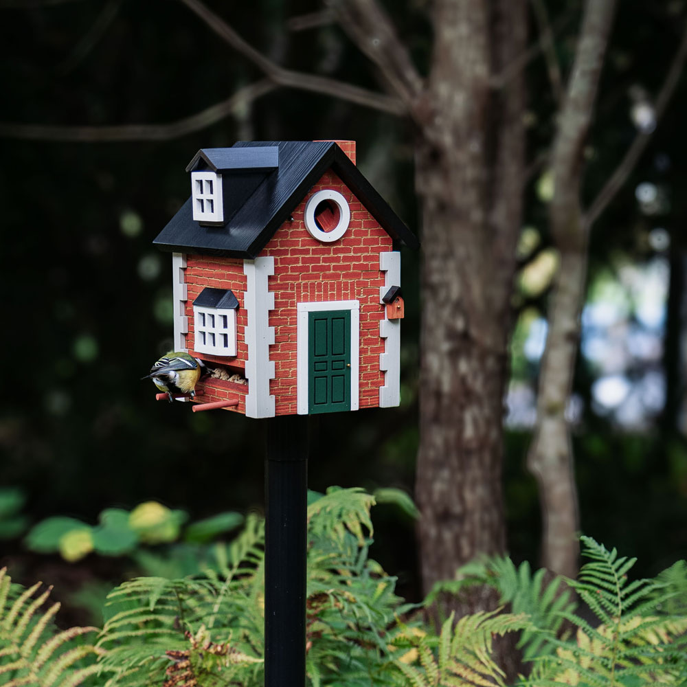 Multiholk Brick Cottage Vogelhuisje & Voederhuis - 2-in-1 - Multikleur - Afbeelding 3