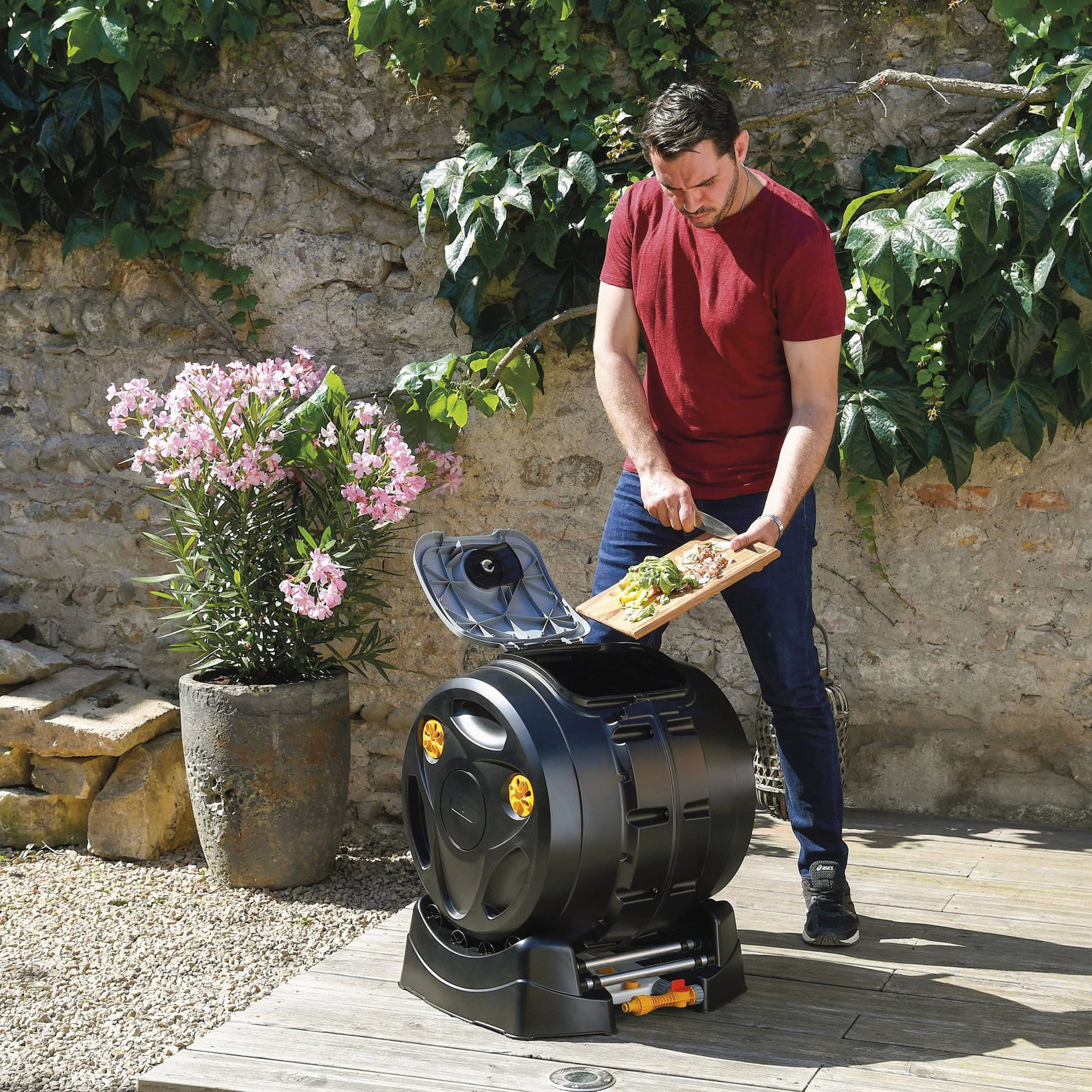 Hozelock EasyMix 2-in-1 composteerder 100 liter - Compostvat met versnipperaar - Afbeelding 2