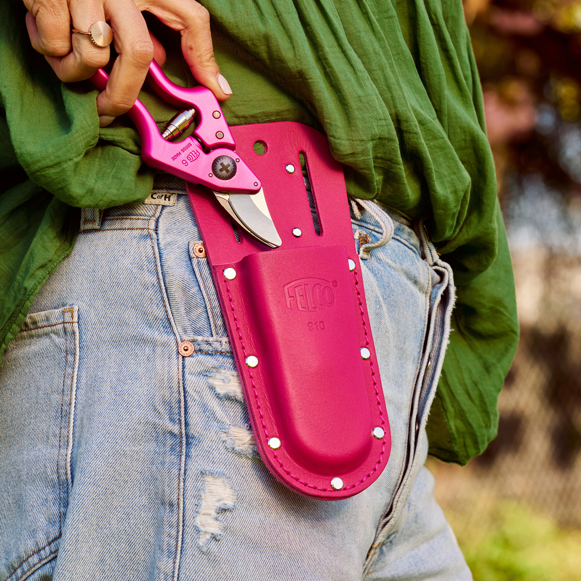 Felco 910 Color Edition Holster Pink Passion - Leder | Roze - Afbeelding 4
