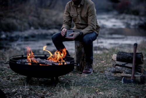 Barebones Cowboy Fire Pit Grill Systeem