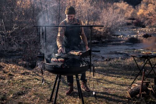 Barebones Cowboy Fire Pit Grill Systeem