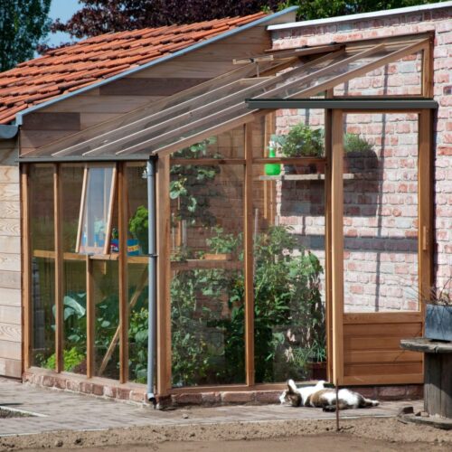 Muurkas New Classic Lean-To 86, veiligheidsglas, incl. fundering