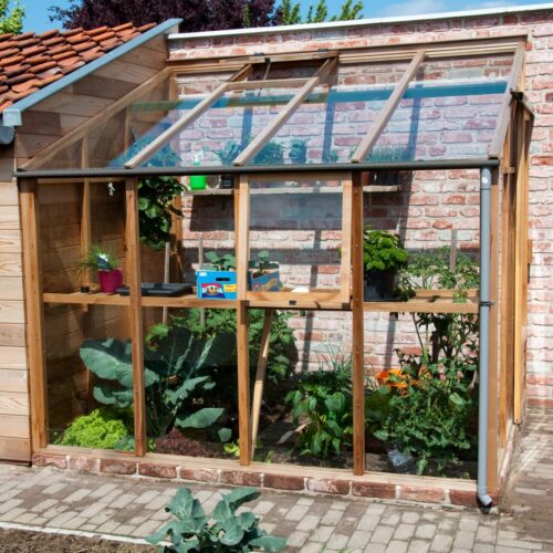 Muurkas New Classic Lean-To 86, veiligheidsglas, incl. fundering