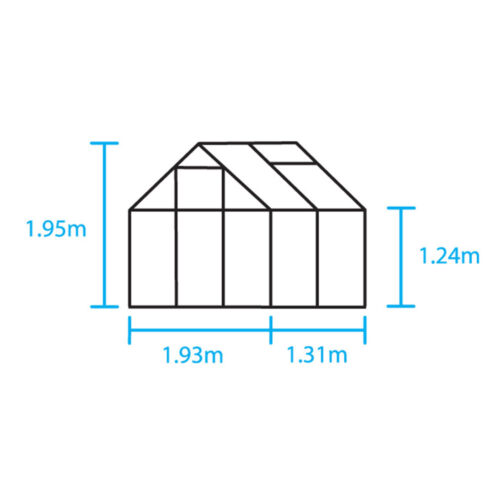 Tuinkas Popular 46, Tuinderglas, aluminium