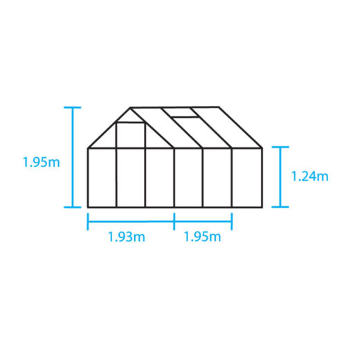 Tuinkas Popular 66, Tuinderglas, aluminium