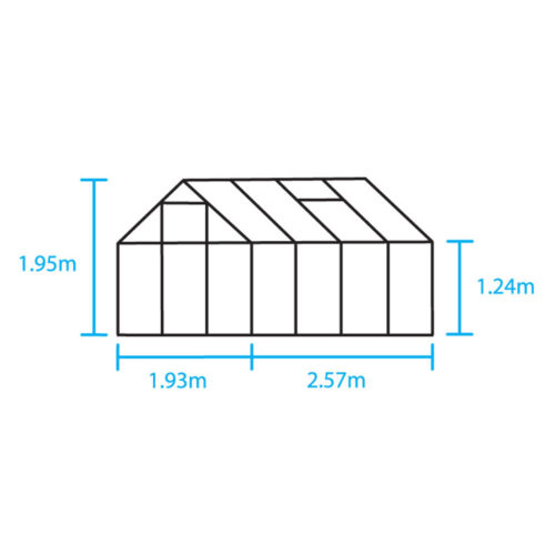 Tuinkas Popular 86, Tuinderglas, aluminium