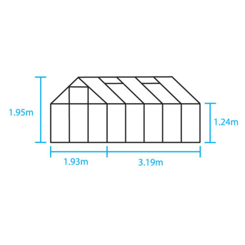 Tuinkas Popular 106, Tuinderglas, aluminium