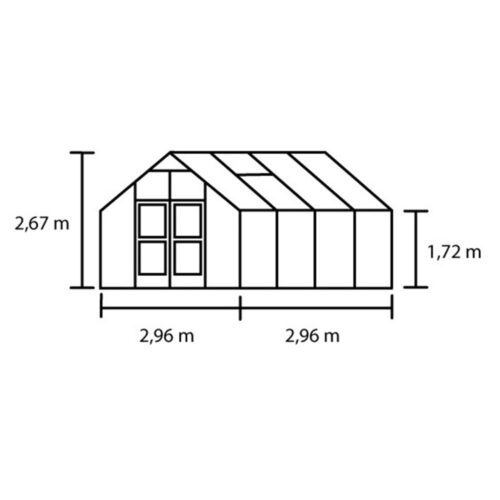 Tuinkas Premium 88, Veiligheidsglas, antractiet