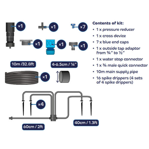 Bewateringsset Flopro voor potten & bakken