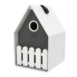 Landhaus vogelhuisje wit/antraciet