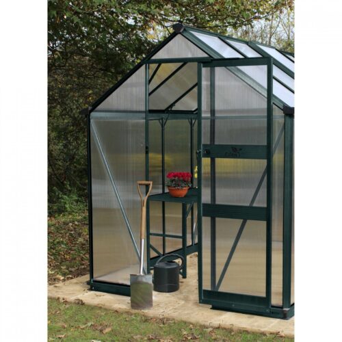 Tuinkas Burford 106, polycarbonaat, groen gecoat