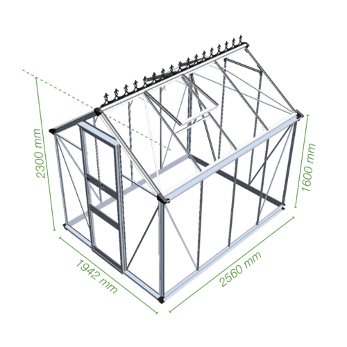 Tuinkas Burford 86, polycarbonaat